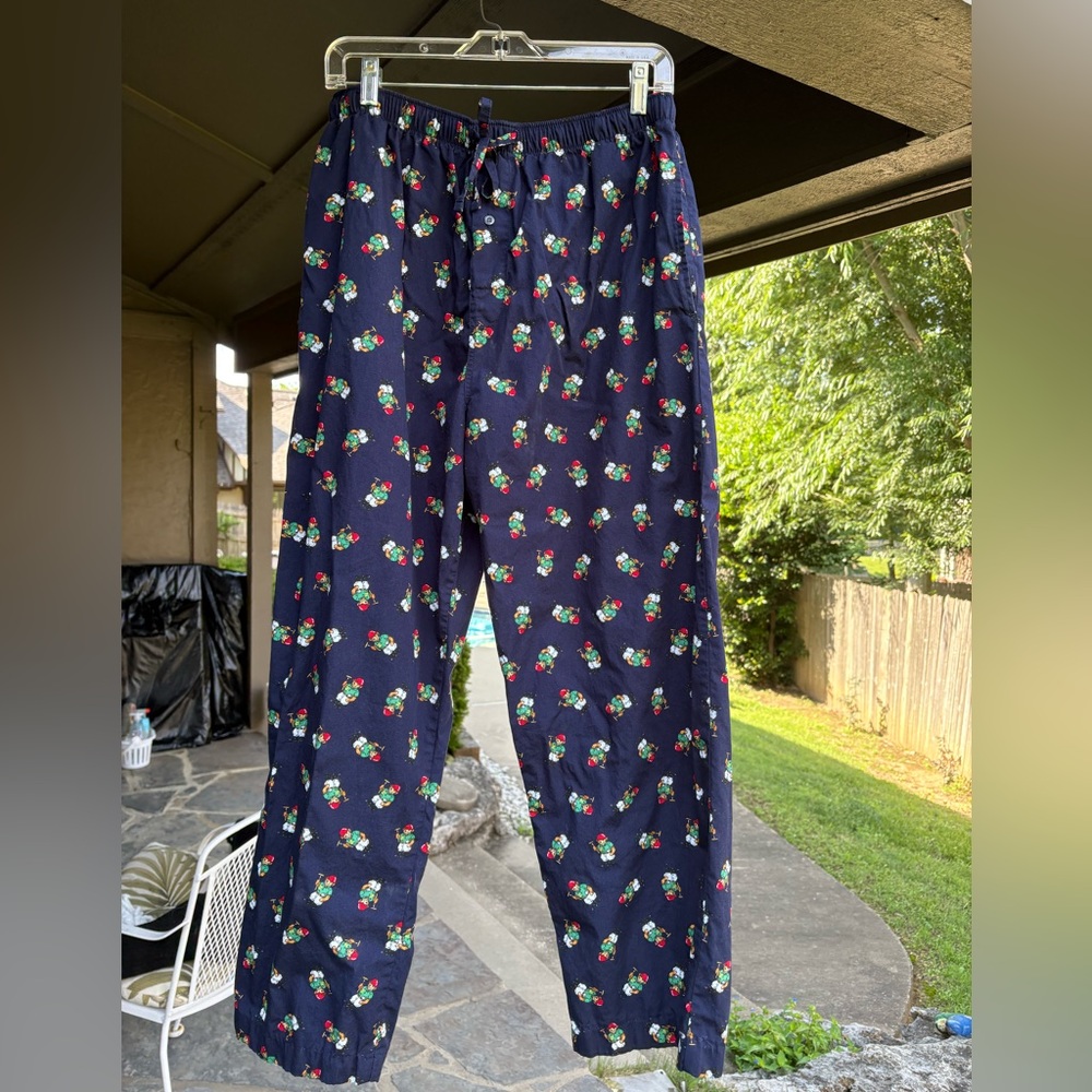 POLO Navy Pajama Pants size medium. Vintage Ralph Lauren polo Bear. Size M